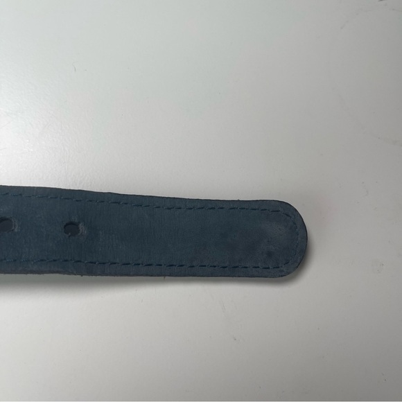 ZEPPELIN Blue Marlin Fish Leather Belt Solid Brass Buckle Made in USA Men’s 42 - Picture 7 of 8